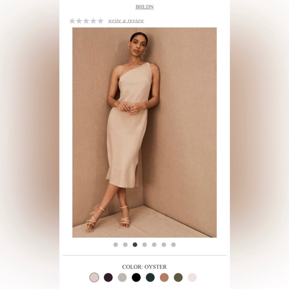 BHLDN Audrie Dress in Oyster, Size 0